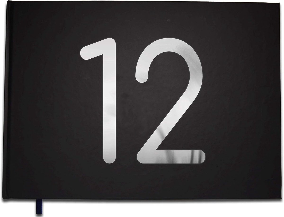 Gastenboek 100 pagina's - premium zwart carbon - chrome letters - perfect voor elke gelegenheid - ShopVlot