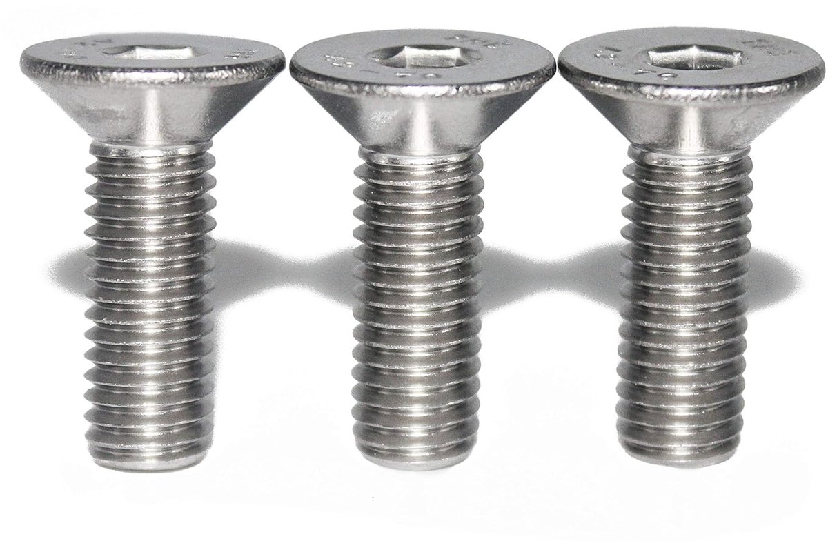 Kopschroeven met binnenzeskant (ISK) - M5x25 - (50 stuks) - DIN 7991 / ISO 10642 - volledige schroefdraad - verzonken schroeven - Materiaal: roestvrij staal A2 V2A