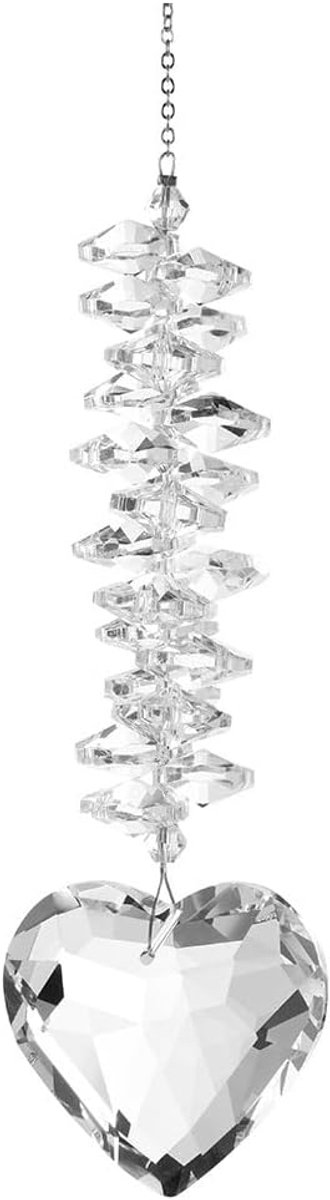 Crystal Suncatcher Clear Crystal Sun Catcher Hanging Rainbow Prisma's Ball Crystal Suncatcher Heart Prisma Clear Crystal Heart Sun Catcher Crystal Ball Prisma Decor