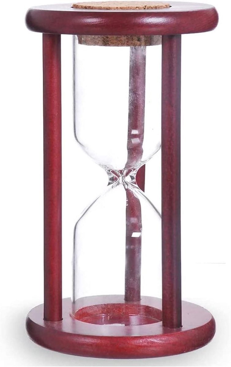 Zandloper Houten Frame - Zandloper Bureauaccessoire - Tijd Meten - Zelf Zand Toevoegen - 9.8*17 CM - Niet Gespecificeerd