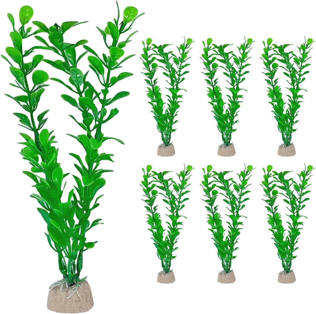 6 Kunstmatige Aquariumplanten, Accessoires Voor Aquariumwaterplanten, Aquariumplanten, Aquariumdecoraties, Aquariumwaterplanten Van Kunststof, Aquariumaccessoires En Ornamenten (Groen)