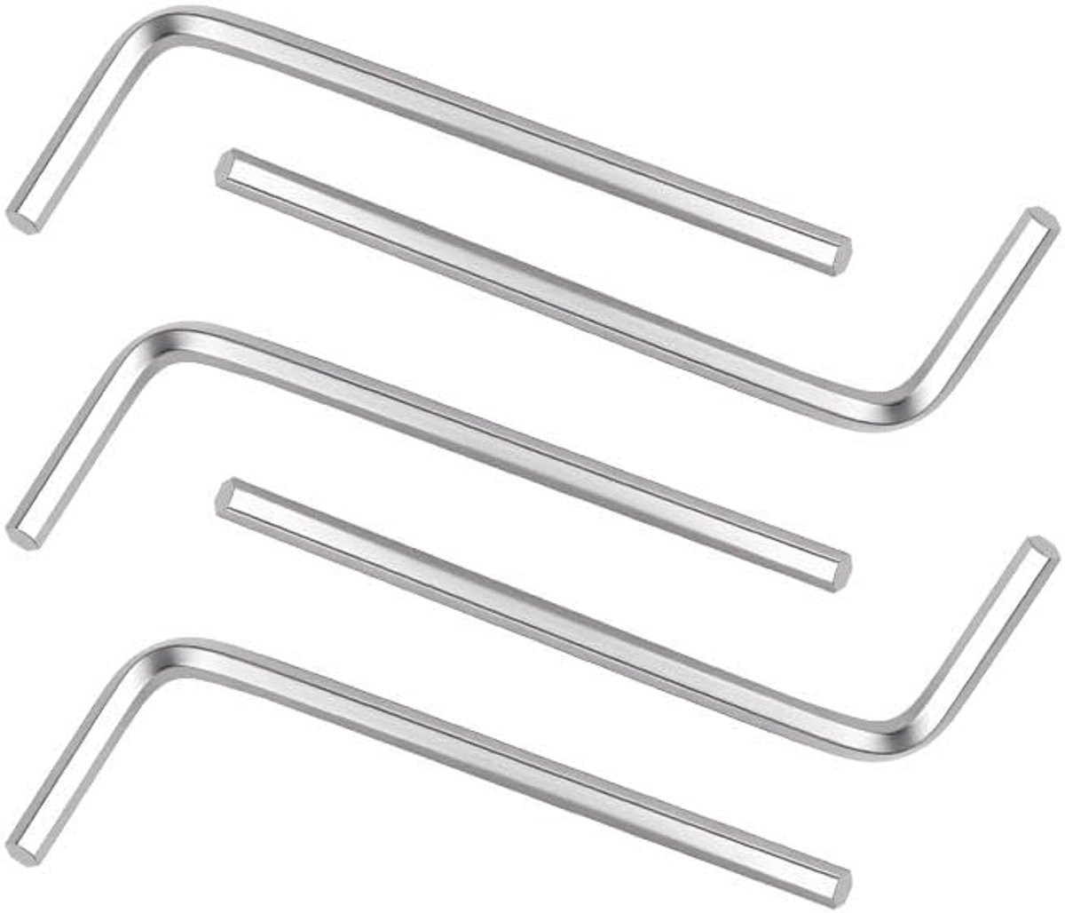 10 stuks 1/16 inch zeskantsleutelwiel, Metric CR-V L gevormde inbussleutel Imperial Hexagon Head Spanner Tool voor reparatie, installatie (5/64 inch)