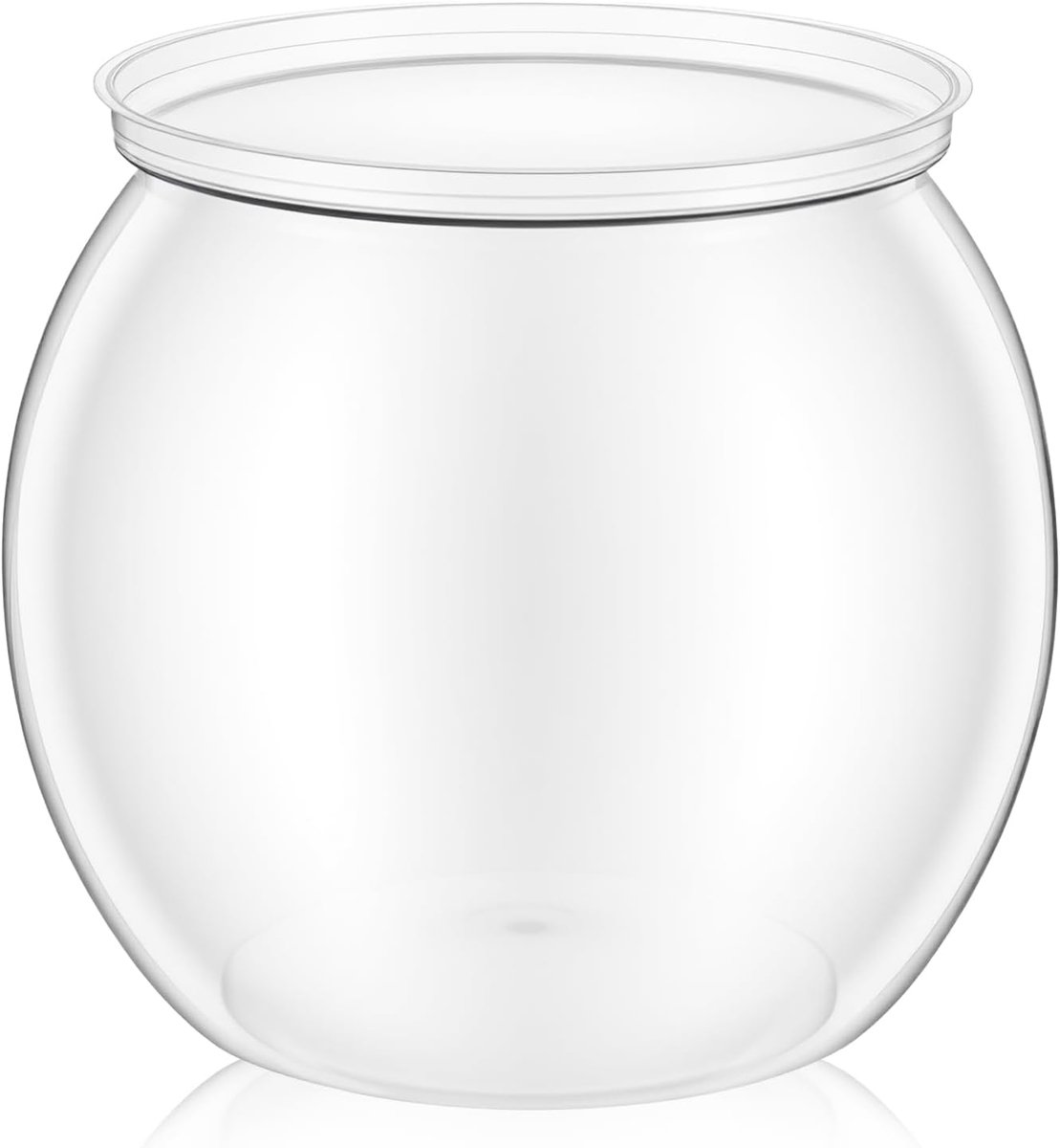 goudvisglas, mini-aquarium, kunststof aquarium, kleine visschaal, transparant van plastic, bonsaischaal, mini-visglas, platte koegelaquarium, bolvaas voor goudvissen, kleine schildpadden (60 ml)