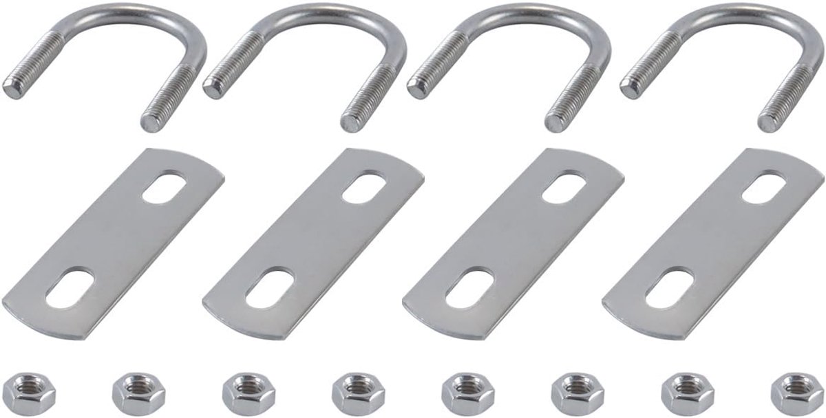 U-bouten, roestvrijstalen U-bouten en schroeven, ringen voor buizen, aanhangwagens, auto's en bladveerbevestigingen (M6x27mm)