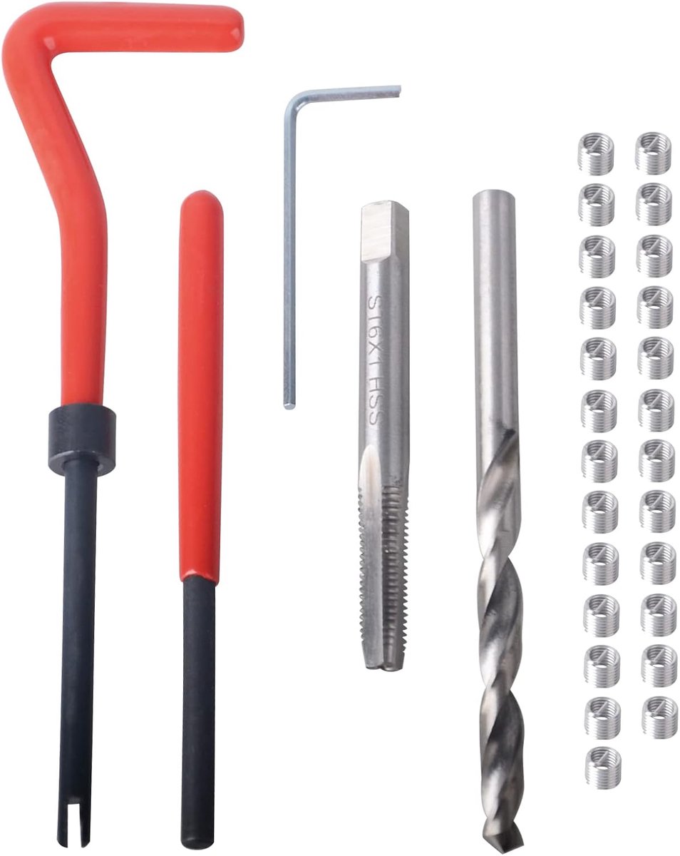 Draad Reparatie Kit M5x0.8mm Helicoil Herstel Draad Reparatie Gereedschap Draad Insert Kit Compatibel Hand Tool Set voor Auto Reparatie