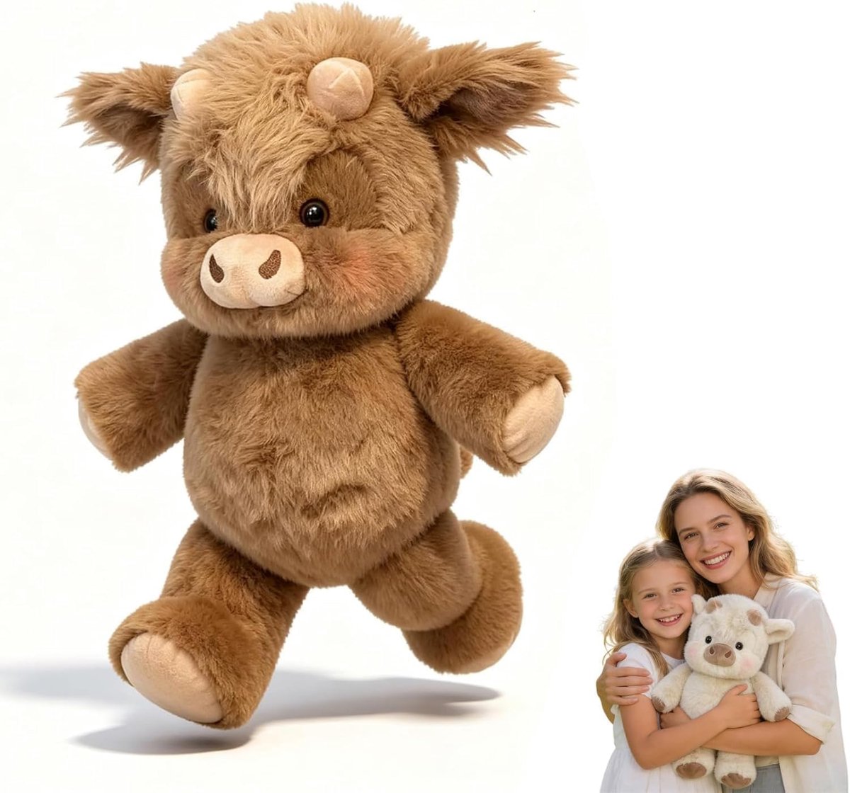 Knaap Plush. Zacht Knuffeldier 45cm Met Beweegbare Poten, Anti-Stress Speelgoed, Cartoon Pop, Plush Kussen Woondecoratie Voor Volwassenen En Kinderen. (bruin.)
