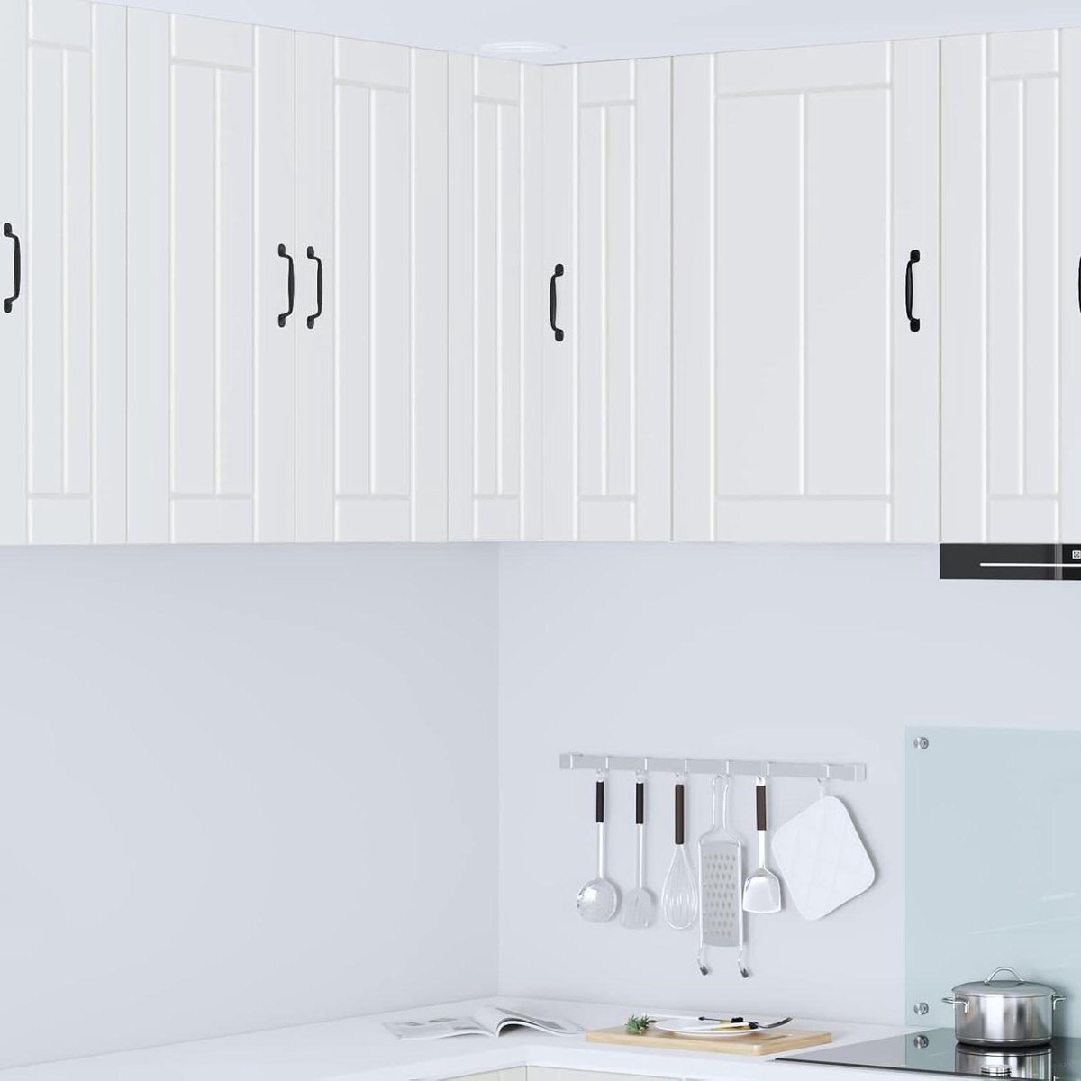 Keukenkast - Opbergkast Keuken - Keukengerei Opbergen - Modern Design - 57 x 57 x 80 cm - Wit
