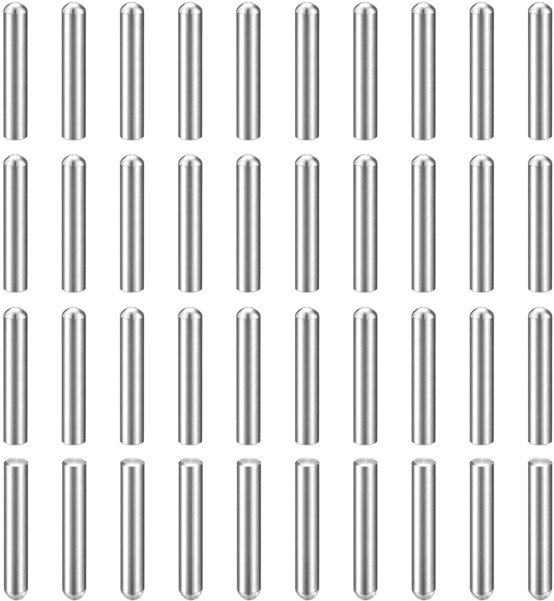 70 stuks cilinderstiften, 3,5 mm x 20 mm metalen stift, 304 roestvrij staal, cilindrische ronde kop, plugpennen, paspoort voor gereedschapsbouw, machinemontage en apparaten