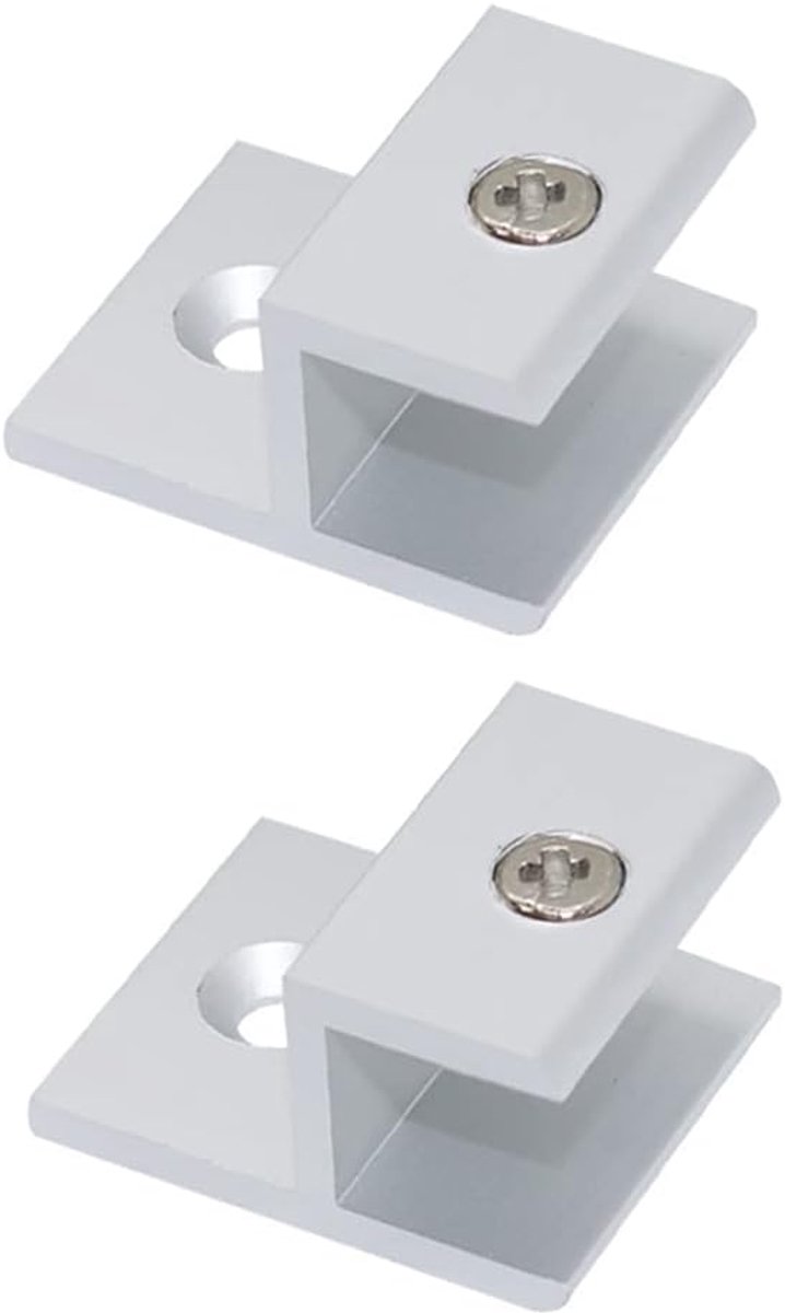 Aluminium Glas Klemmen 9-12MM H-Vorm Glas Scharnier met Verdikte Klemarmen