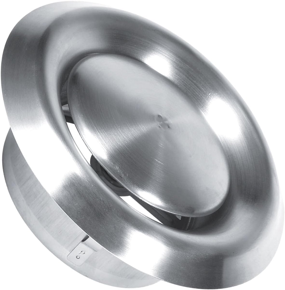 Luchtinlaat, 3 maten, ventilatiekanaalafdekking, verstelbare wandafdekking, roosterafdekking van roestvrij staal, ventielen voor badkamer, keuken, kantoor, thuis (125 mm)