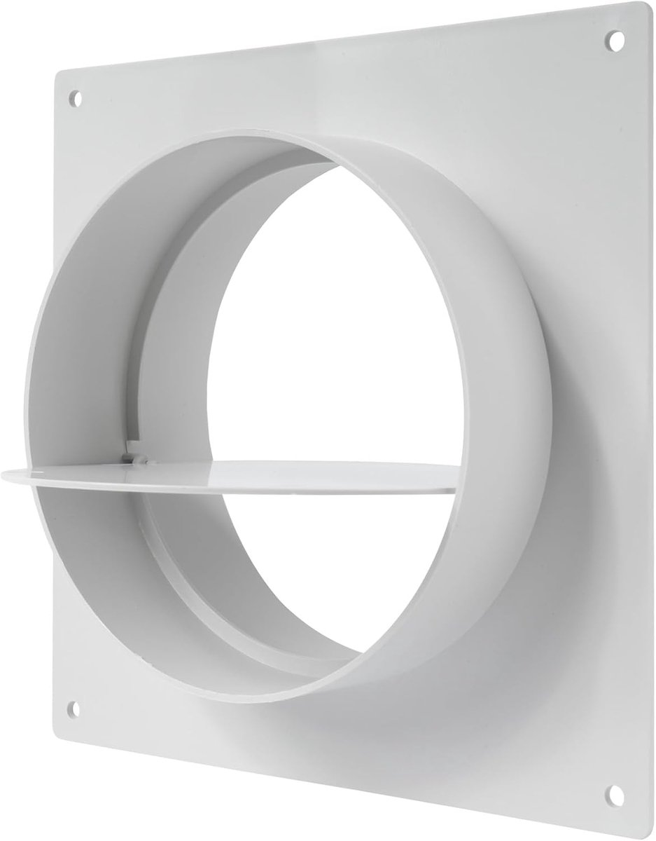 Systems Kunststof rechte ventilatiekanaalconnector voor CVC-ventilatiesysteem 12,5 cm met ventiel