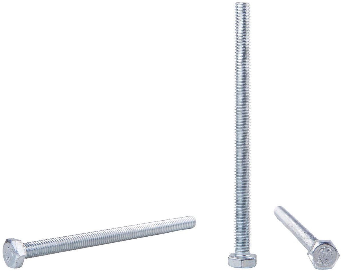 (Pack van 40 stuks) DIN 933 verzinkt stalen zeskantschroeven M6 x 90 mm, zeskantbouten, volledig schroefdraad, zeskantkop (40, M6 x 90 mm)
