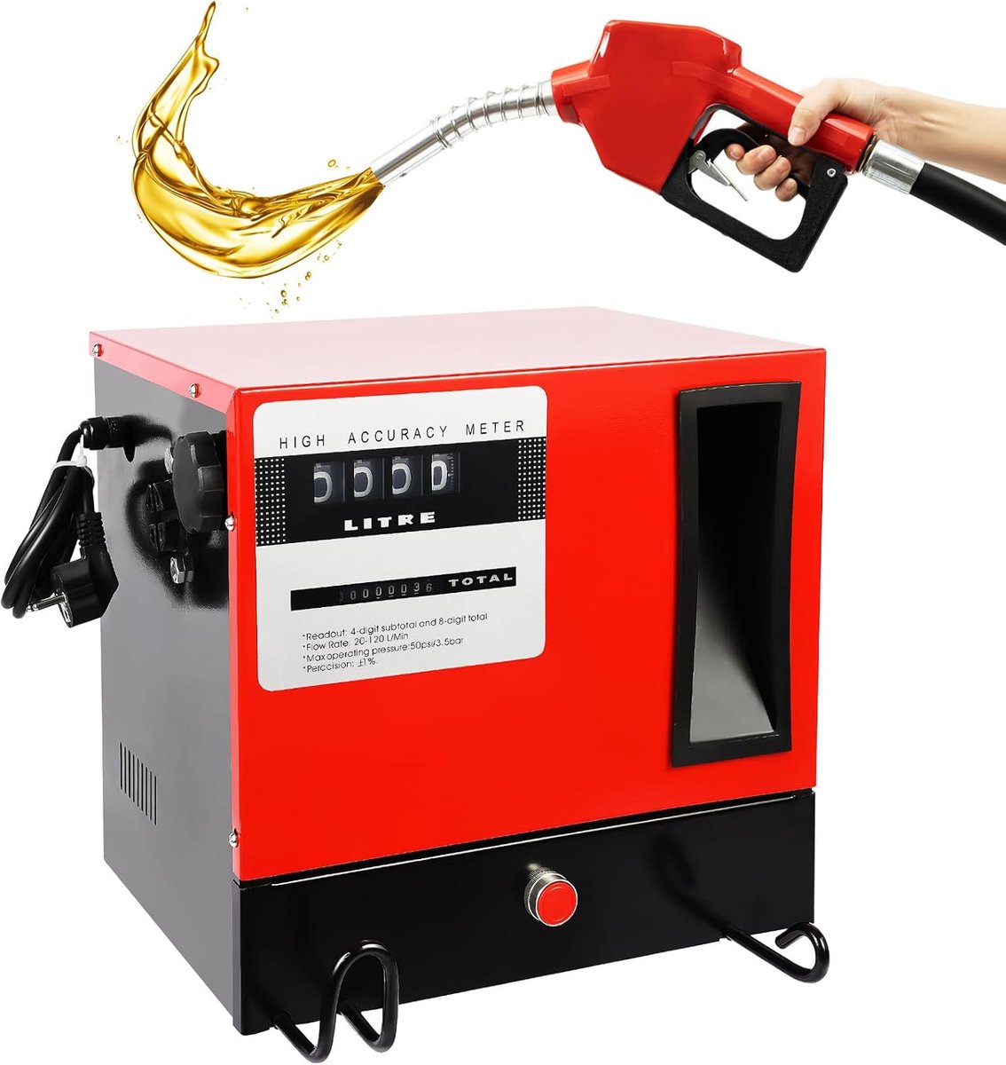 Dieselbrandstofpomp 550W - zelfaanzuigend - koperen motor - efficiënt tanken voor machines - SnelShoppen