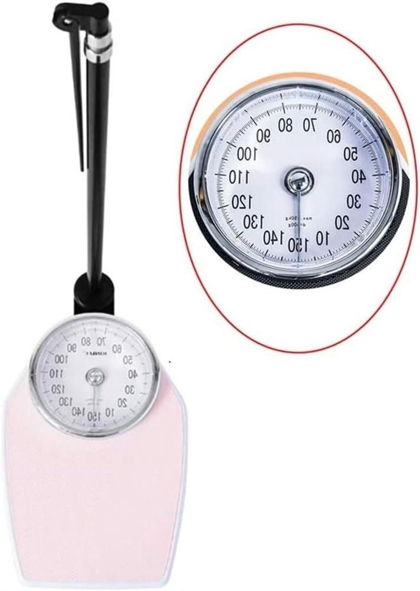 Mechanische Weegschaal - Persoonlijke Weegschaal Hoogtemeter - Gezondheid Meten - 2-in-1 Weegschaal Hoogtemeter - 150 kg 190 cm - Roze