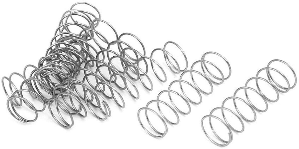 Sourcing map Drukveer 0,6 mm x 10 mm x 30 mm 304 roestvrij staal, zilverkleurig, 10 stuks