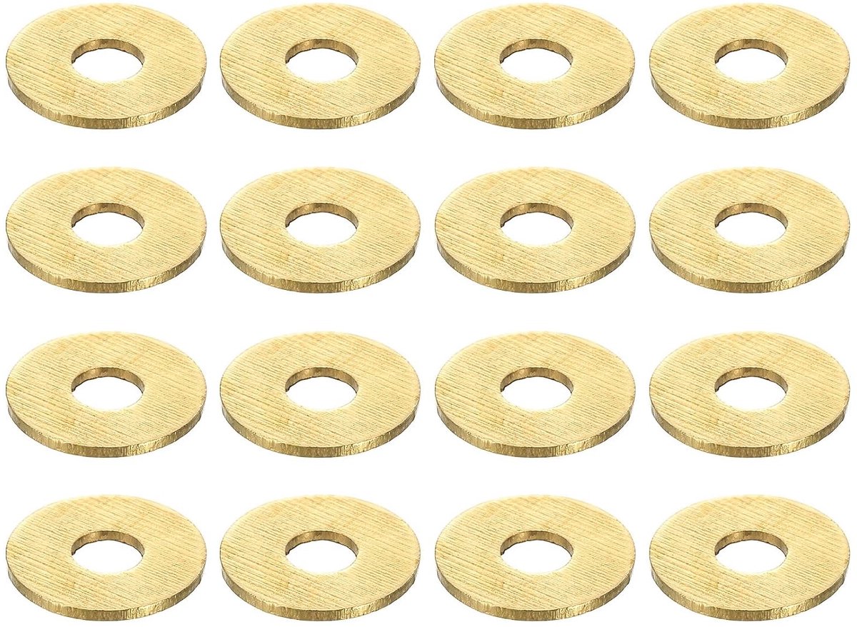 Platte afdichtingen, M4 x 12 x 0,8 mm messing sluitringen, afdichtringen voor schroeven, bouten, machinereparatie, buitenbouw