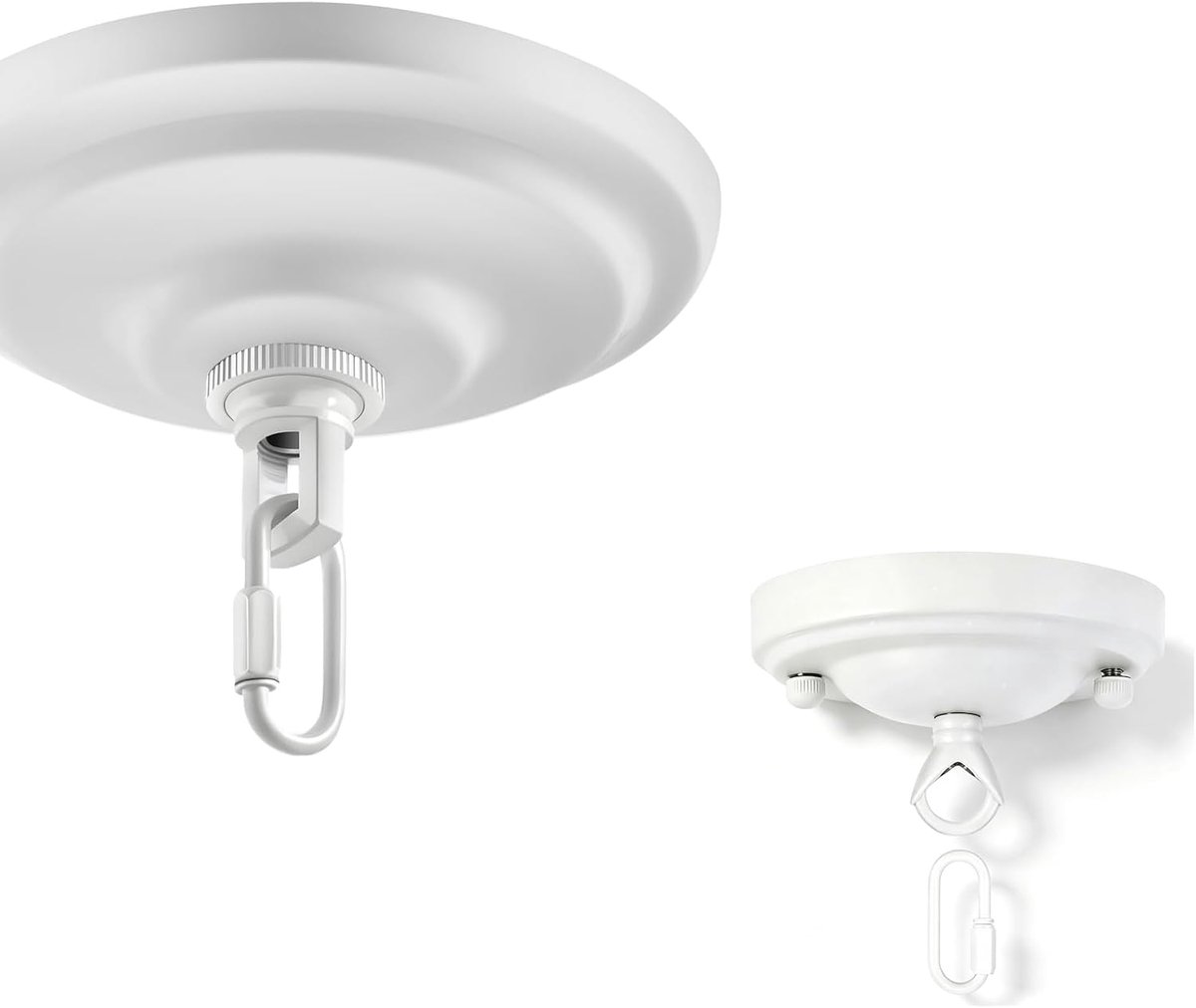 Lampenkap voor Plafond, Ronde Plafondkap | Gesloten Plafondlampvoet, geschikt voor Hanglampen en Kroonluchters