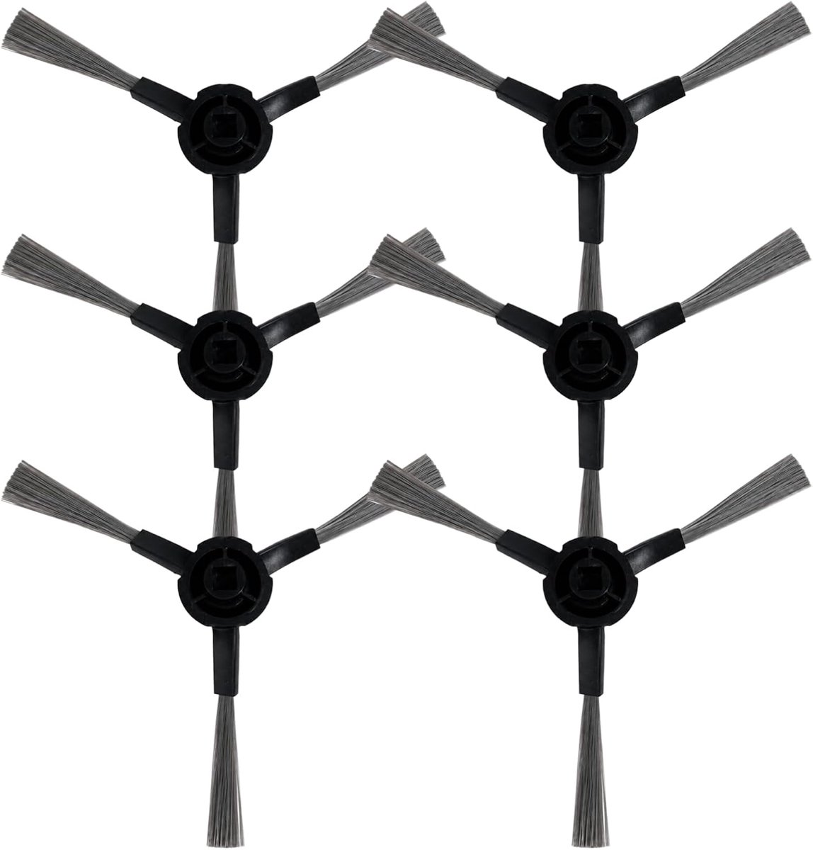 6 Stuks Siliconen Zijborstels voor Dreame X30 Ultra/L20 Ultra | Zachte siliconen zijborstels voor robotstofzuiger, vervangborstels met eenvoudige installatie en efficiënte reiniging.