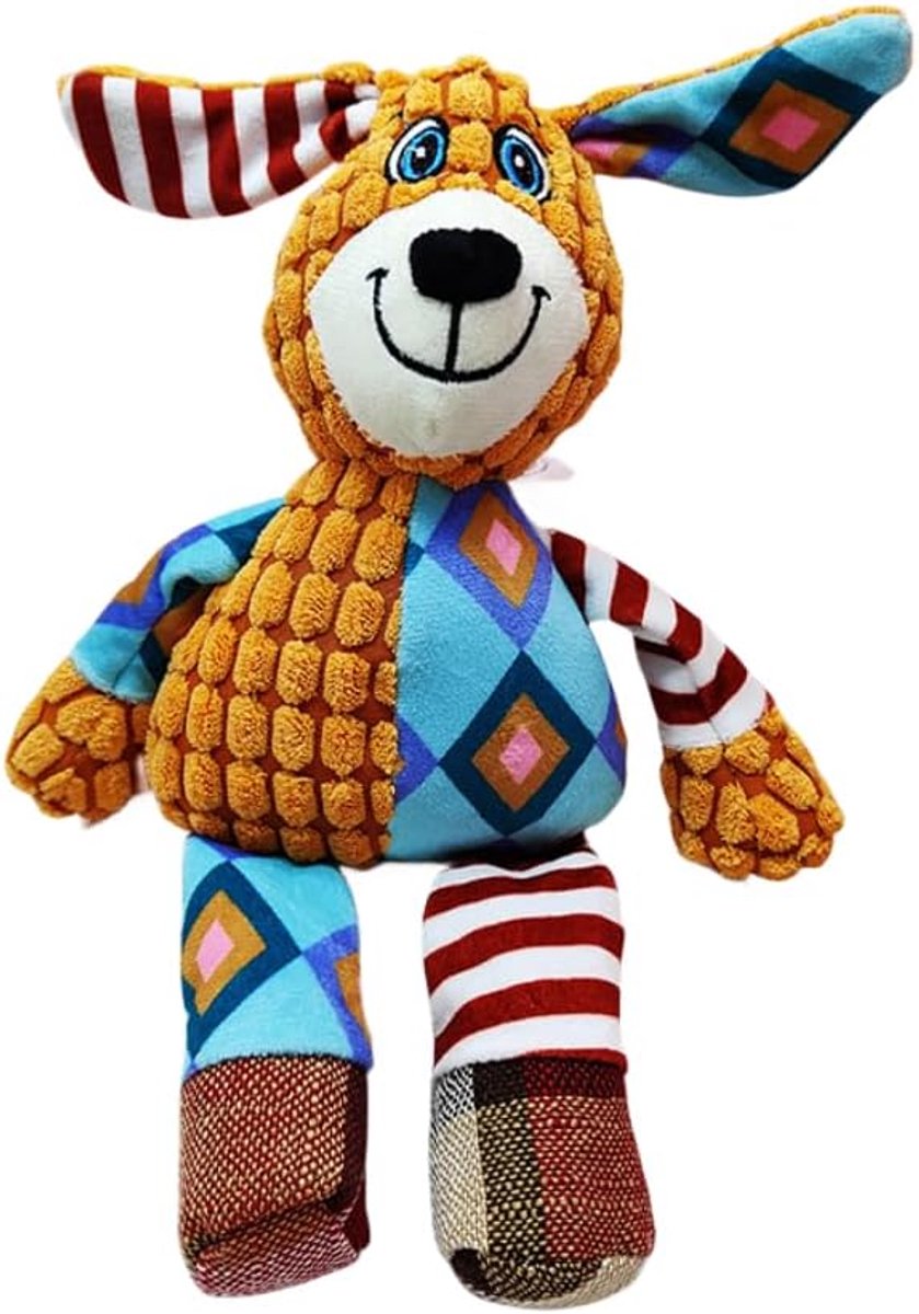 Kauwspeelgoed hond, duurzaam puppyspeelgoed, hondenspeelgoed, piepend, schattig touwtrekken, hondenkauwspeelgoed voor puppy's, kleine, middelgrote en grote honden, vijgen en verraderlijke