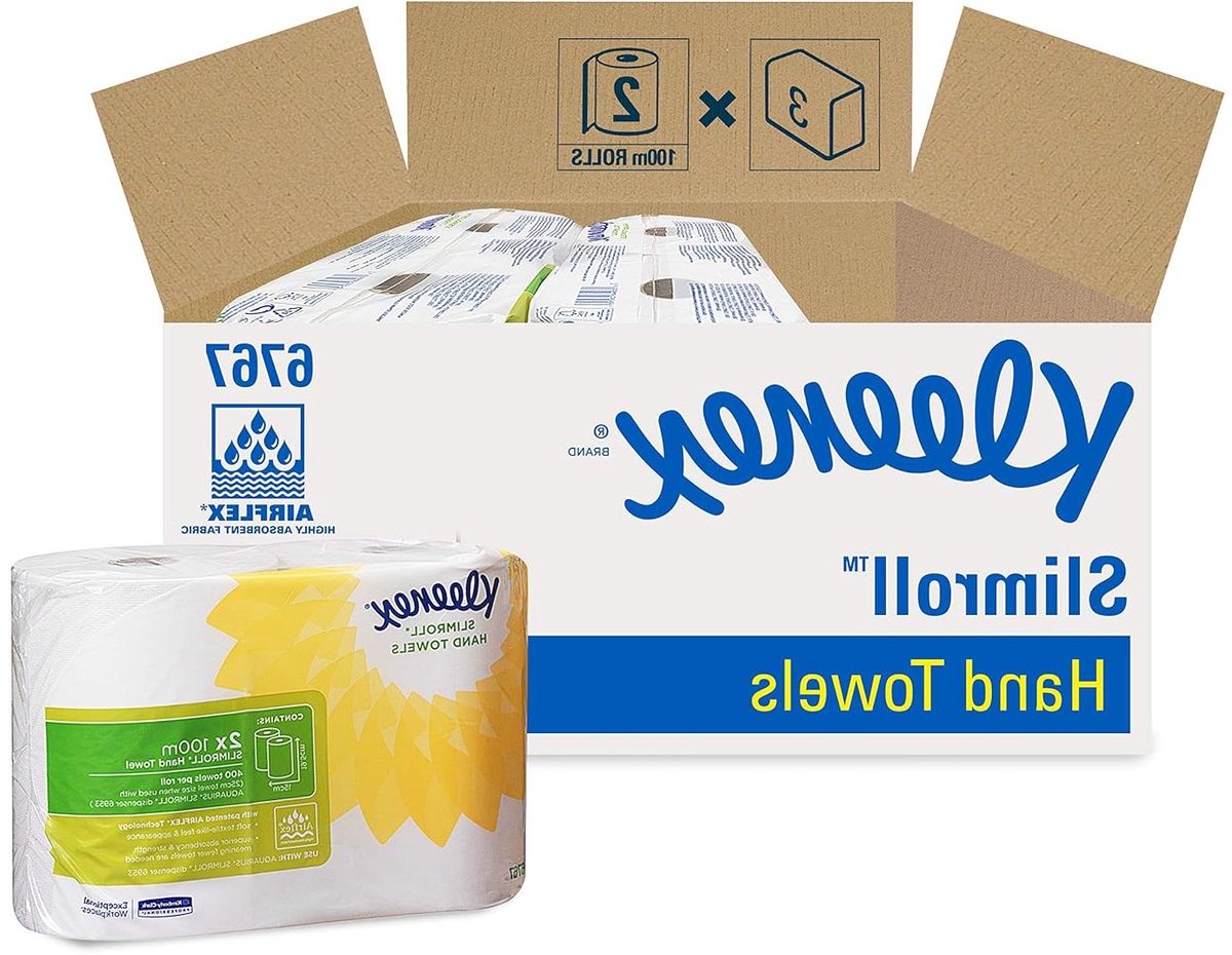 Papieren Handdoekrollen - Keukenrol - Hygiënisch Handen Drogen - Ultra Absorberend Materiaal - 6 x 100 meter - Wit