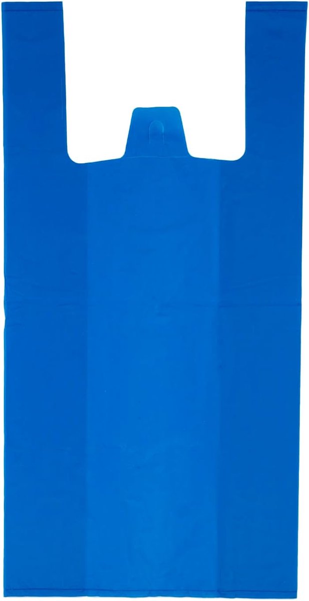 Plastic Tasjes Met Handvatten T Shirt Model Herbruikbaar 42x53cm Extra Sterk 1KG 70 Procent Gerecycled Voor Winkels Voeding Supermarkt Groentewinkel Viswinkel Marktgebruik
