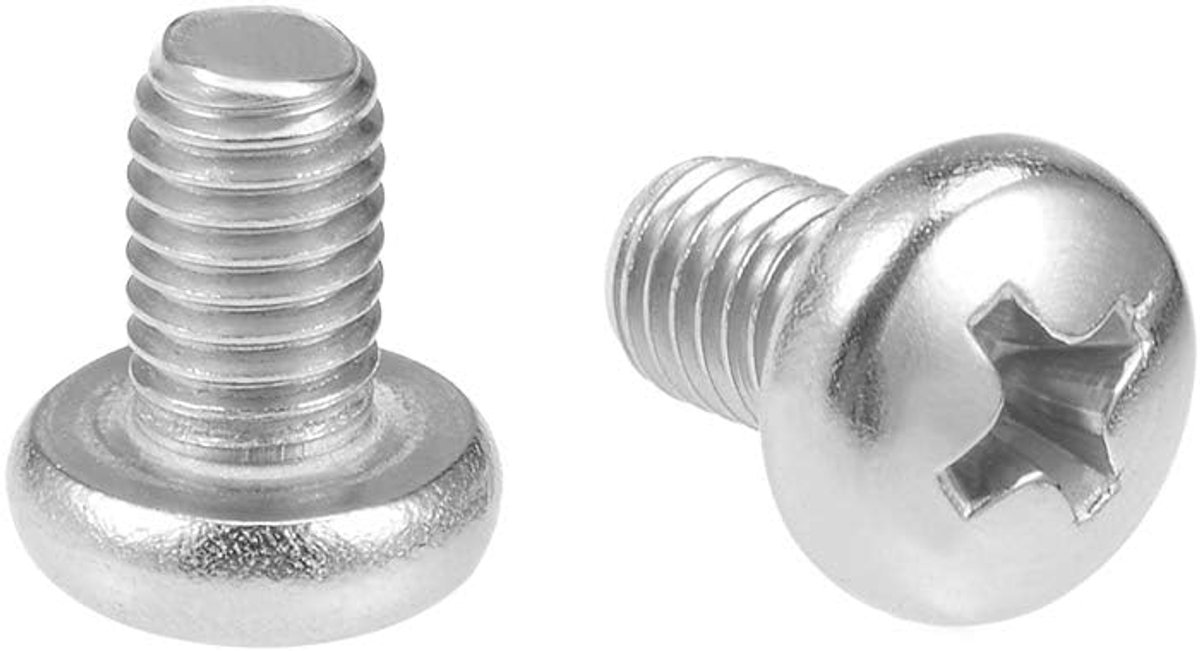 Sourcing map 20 stuks machine schroeven kruisgleuf zwenken kop bevestigingen bouten M5x10mm M5x8mm 20Pcs