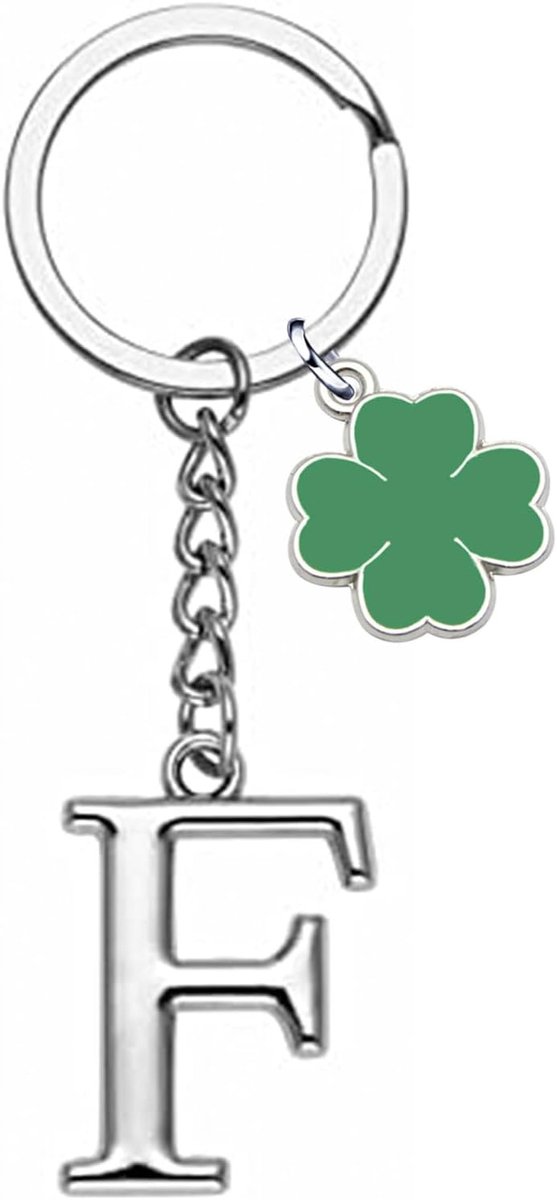 Letter initiaal hanger, sleutelhanger cadeau vrienden zussen vriendin, zilver A-Z 26 letter beginletter sleutelhanger - cadeau dames heren verjaardag, geluksbrenger sleutelhanger