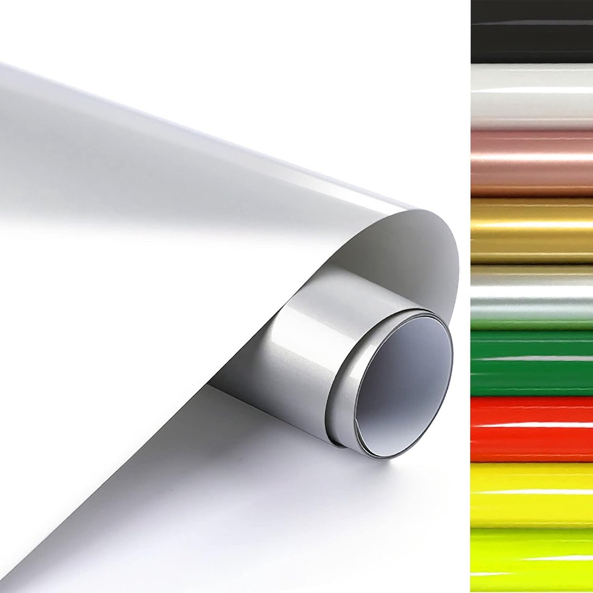 Warmteoverdracht Vinyl Roll, Plotterfolie, Heat Transfer Vinyl 30 cm × 3 m, strijktransferfolie, voor doe-het-zelf T-shirt, stoffen (Zilver)