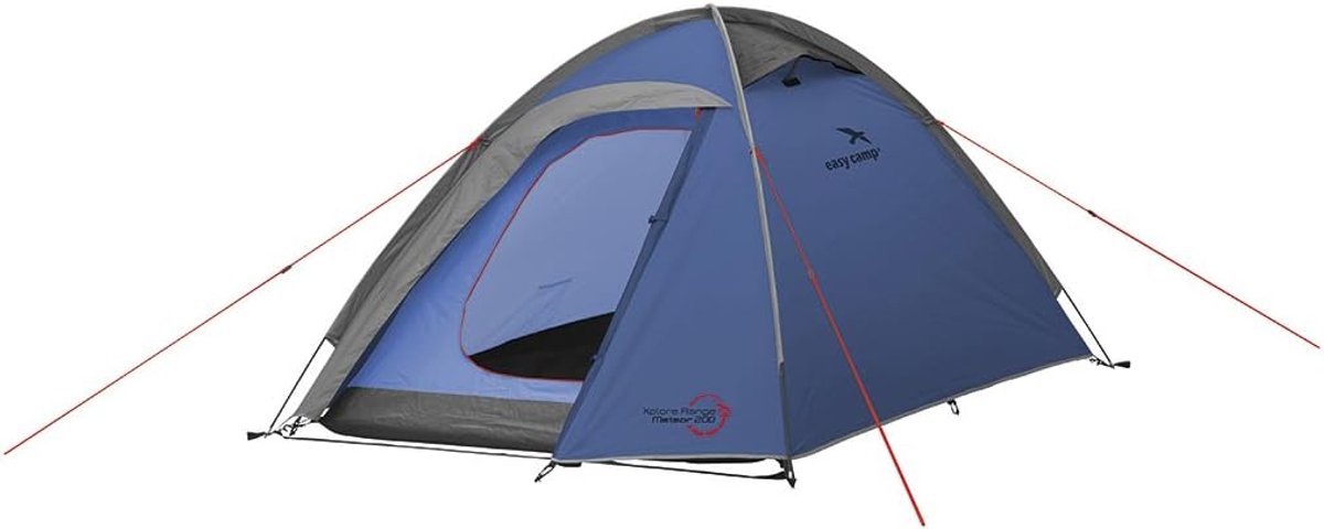 Tentje Meteor 200 - Dome tent - Met luifel - Ideaal voor camping avonturen - SnelShoppen