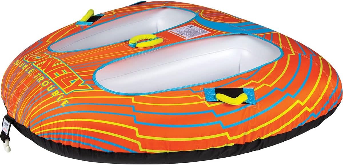 Towable tube 2 persoons - 66'' x 72'' - comfortabel met rugsteun - ideaal voor waterplezier - SnelShoppen