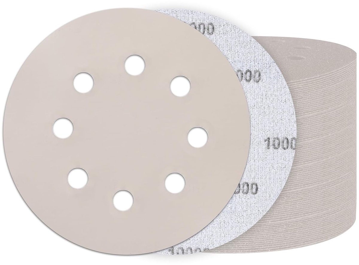 50 stuks 125 mm schuurschijven met klittenband, korrel 10000, 8 gaten, nat-droog excentrische schuurmachine, schuurpapier, siliciumcarbide schuurpapier voor auto's, hout, metaal, glas