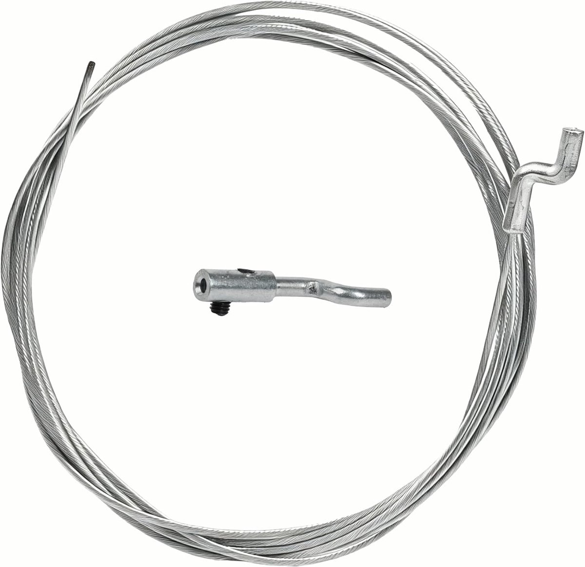 Reparatieset voor gaskabels, universeel, Ø 1,5 mm x 2,5 m, met opzetstuk en Z-kabelbinder voor grasmaaier, bosmaaier, motorhelmstok