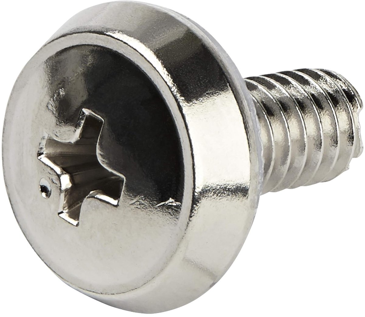 50-Pack 12-24 12mm Vernikkelde Schroeven, Montageschroeven voor 19" of 10" Server Racks, Kasten en Behuizingen, Ideaal voor Roestcontrole, Zilver - TAA