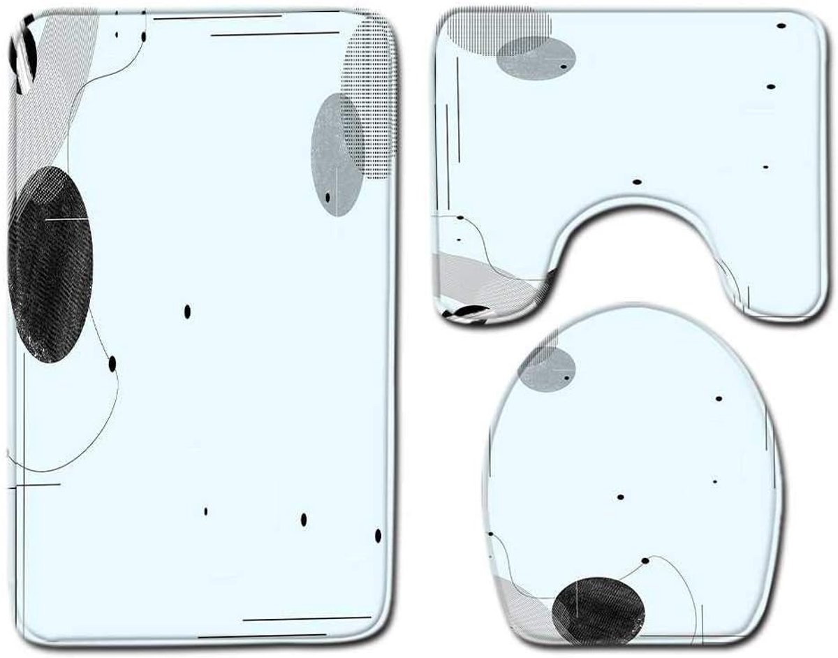 Driedelige Set Vloermat Deurmat Machine-wasbare Zachte Badkamer Vloer Tapijt Mat Badkamer Tapijt 45cmx75cm