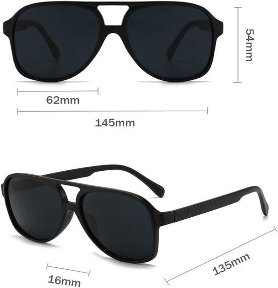 Jaren 70 gepolariseerde zonnebril voor heren, dames Vintage klassiek oversized pilotenbril — afbeelding 5