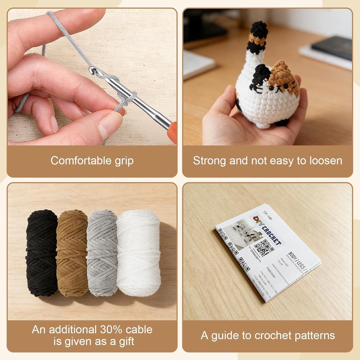 Haakset voor beginners, haakset dieren katten