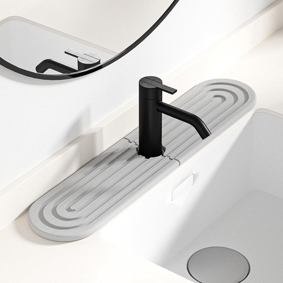 Afvoermat voor kraan 40 x 10 cm - Kieselguhr - Snelle droging - Ideaal voor keuken en badkamer - SnelShoppen