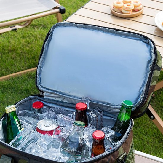 Koeltas - Lunchbox Ijsbox - Buitenactiviteiten - Ergonomische Draagband - 19L - Groen — afbeelding 5