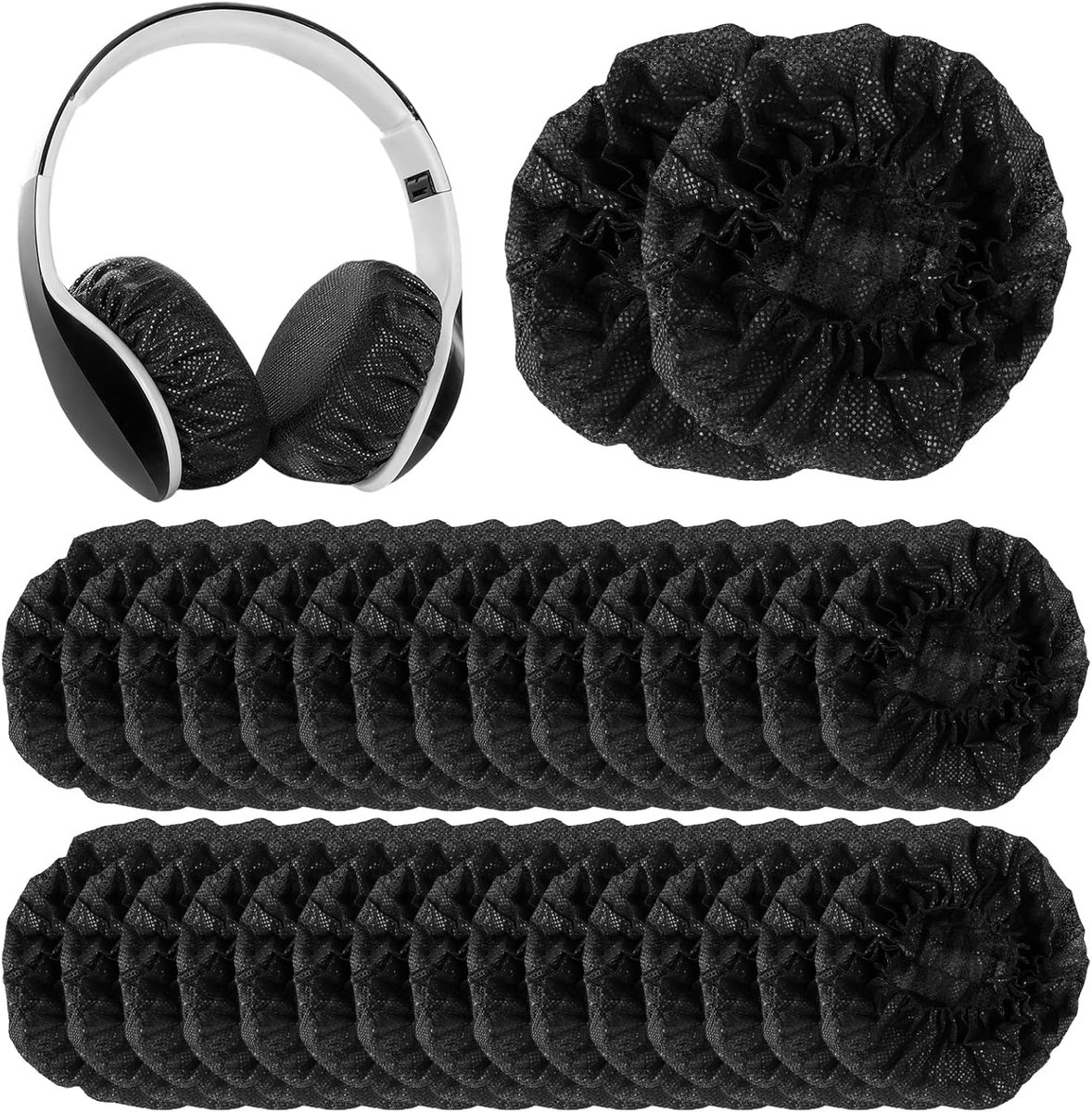 Oorkussentjes 100 Stuks - Elastische Non-Woven Materiaal - Ademend en Wegwerp - Geschikt voor Hoofdtelefoons - SnelShoppen