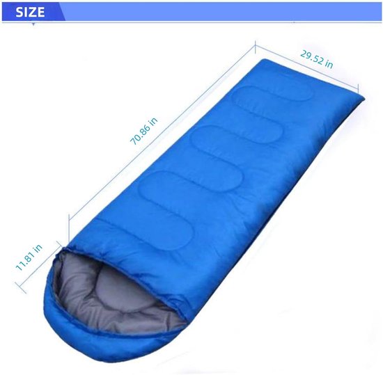 Kampeer Slaapzak - Outdoor Slaapzak Reis Slaapzak - Kamperen en Hiken - Ruim en Warm - 210 x 75 cm — afbeelding 4