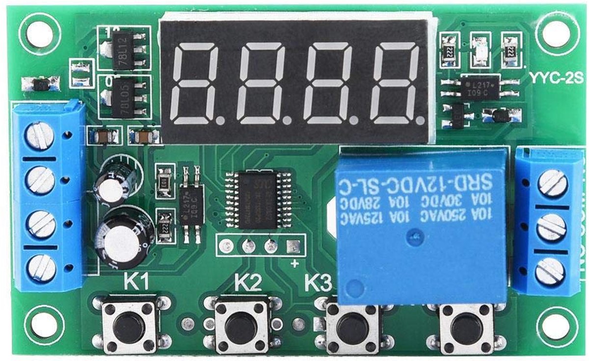 Tijdrelais Automatiseringsschakelmodule - Verstelbaar Kunststof - LED Indicator - Geschikt voor Pompen en Motoren - SnelShoppen