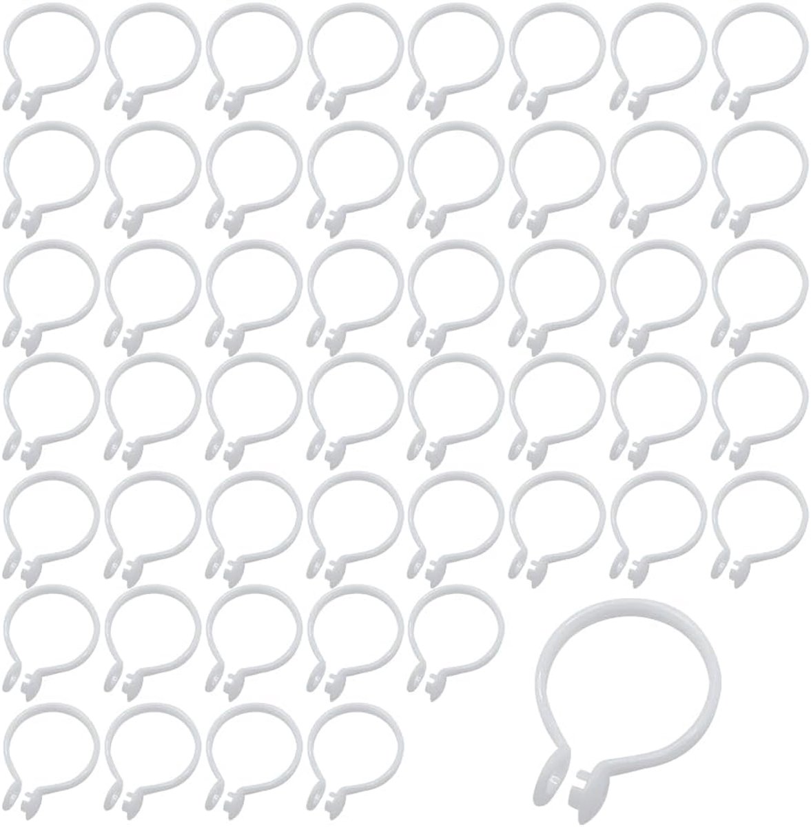 Gordijnhaken 32 mm - Plastic - Geluidsarm - Voor soepel openen en sluiten - SnelShoppen