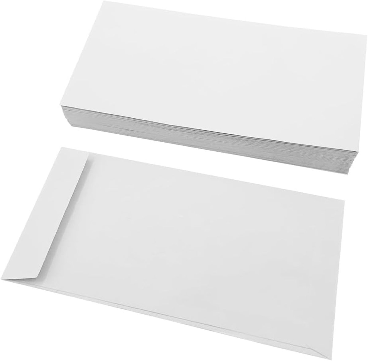 Enveloppen 7 x 16,2 cm - Wet glue - Wit - Ideaal voor uitnodigingen - SnelShoppen