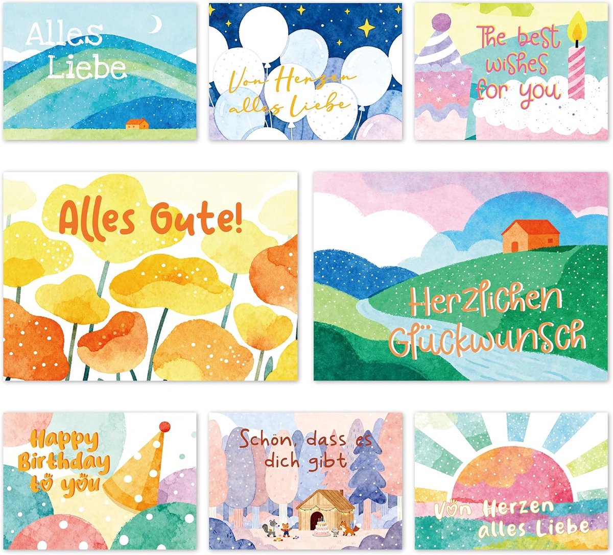 Verjaardagskaart - kleurrijk ontwerp - persoonlijke boodschap - perfect voor elke verjaardag - SnelShoppen