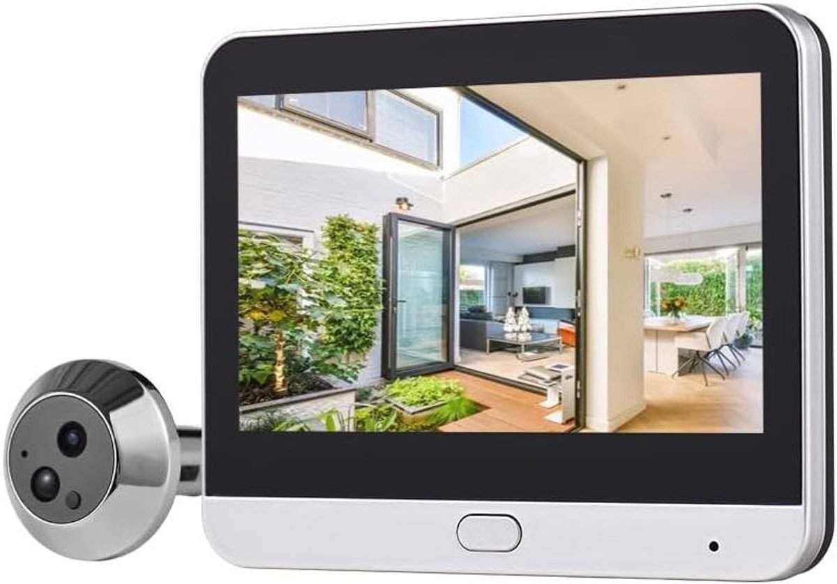 Video Deurbel - Spion Camera - Huis Beveiligen - 4.3 Inch IPS Scherm - 120 Graden Zicht - Zilver
