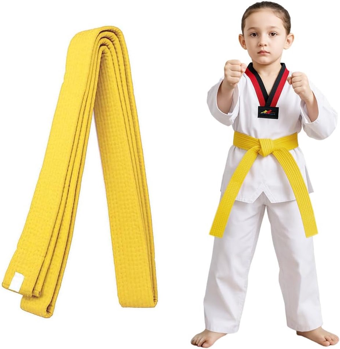 Martial Arts Belt 240cm - Gele Judo Taekwondo Band - Professionele Kwaliteit - Duurzaam en Ademend - SnelShoppen