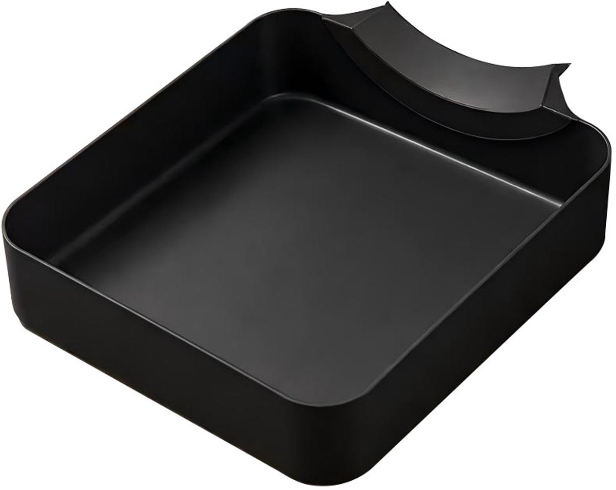 Lekbak wasmachine - 16.5 ×17,5cm - Lekbak voor Wasmachine en Vaatwasser - Opvangbak - universele wasmachine lekbak - Wasmachine opvangbak - afvoerbak - wateropvangbak voor kelder, woning, camper - zwart