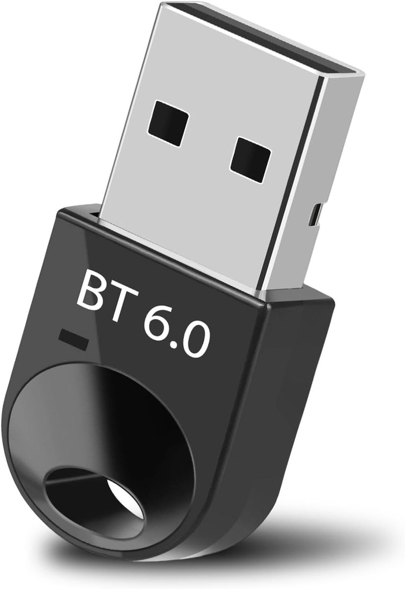 Bluetooth 6.0 Adapter USB Dongle - Voor PC - Ondersteunt tot 5 apparaten gelijktijdig - Lage latentie en groot bereik