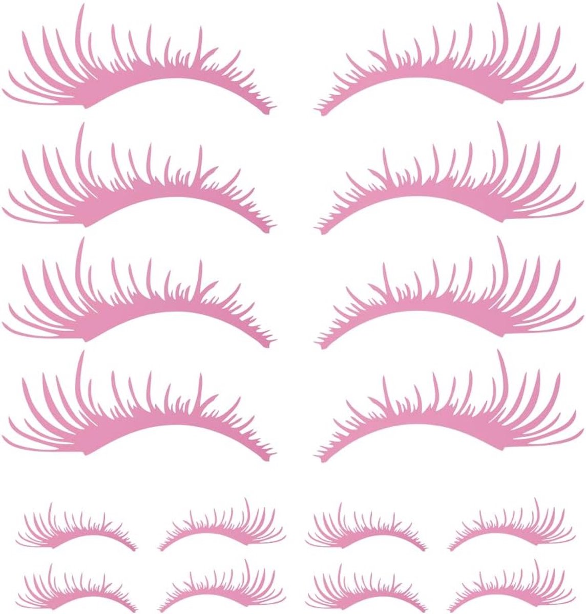 Eyelash stickers voor auto - 8 paar - PVC materiaal - unieke car styling - SnelShoppen