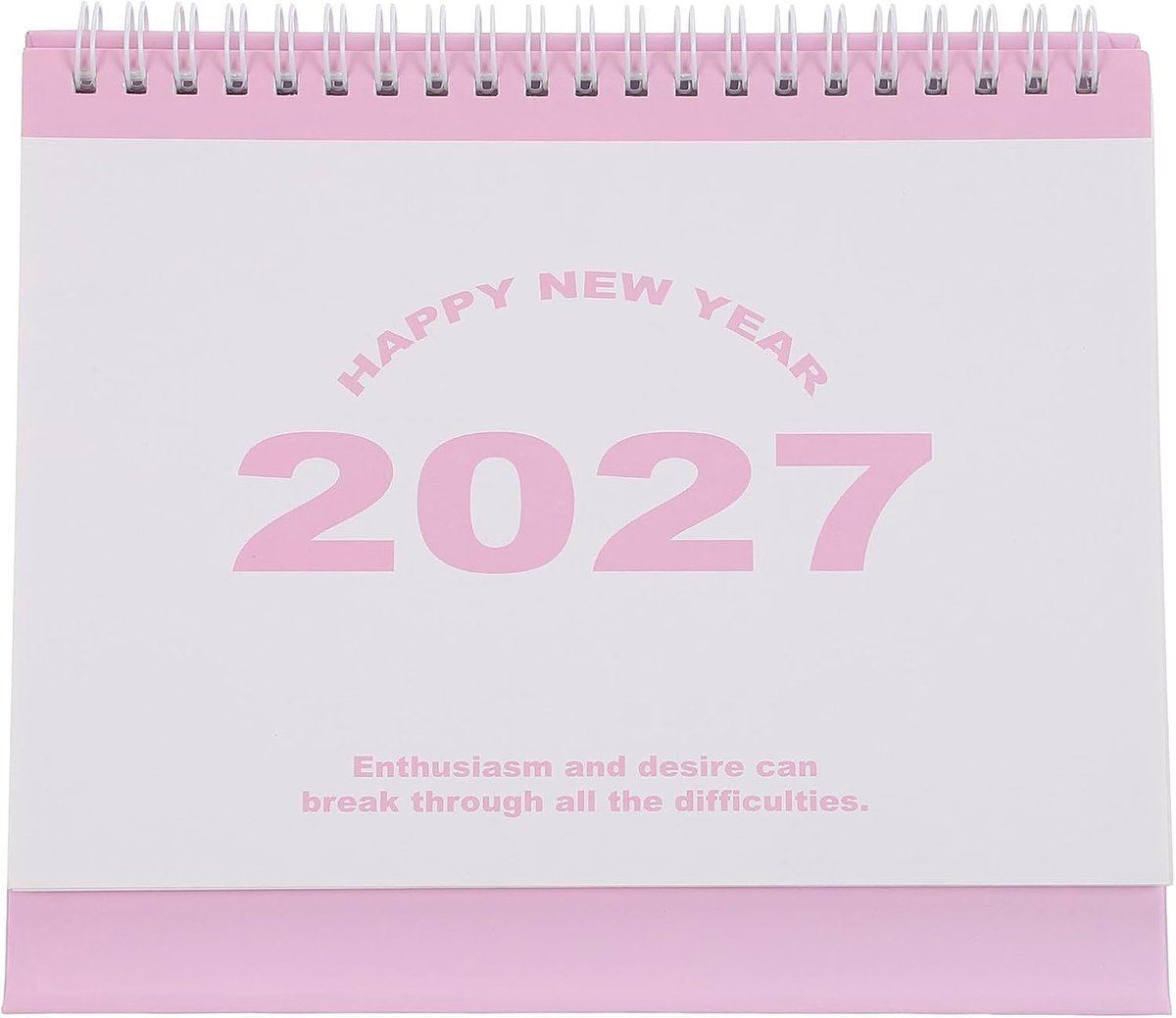 kalender - Bureaukalender 2027 - Modern Tentplanner - Spiraalgebonden - Roze - Zakelijk en Academisch Gebruik - Dagelijkse Organisatie - Compact en Stijlvol - Overzichtelijke Maandweergave